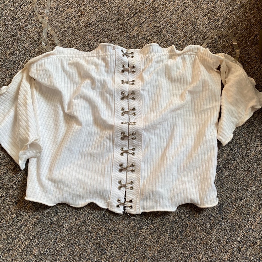White crop top